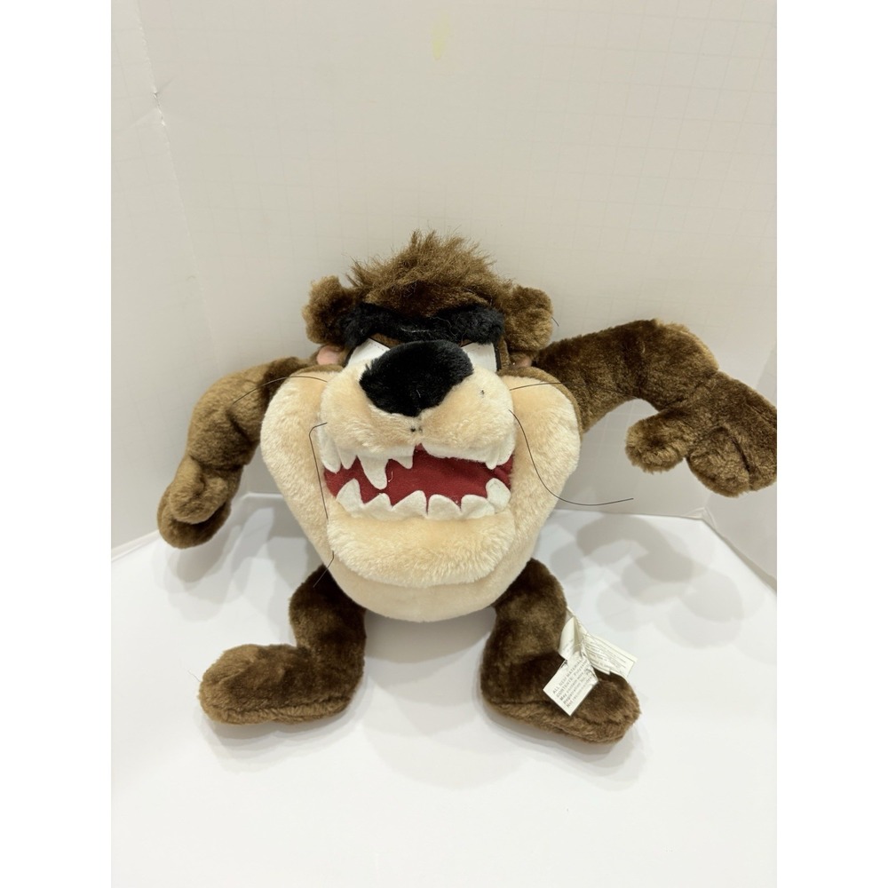 Vintage‎ 1998 Looney Tunes Tasmanian Devil Warner Bros Stuff Animal Plush 8 in